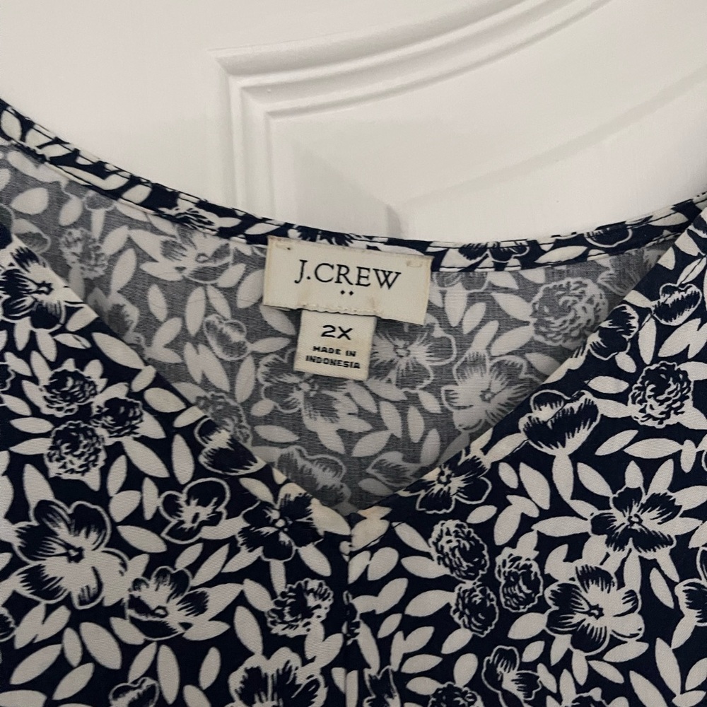 J.Crew Factory V-neck ruffle tiered dress - Picture 8 of 8